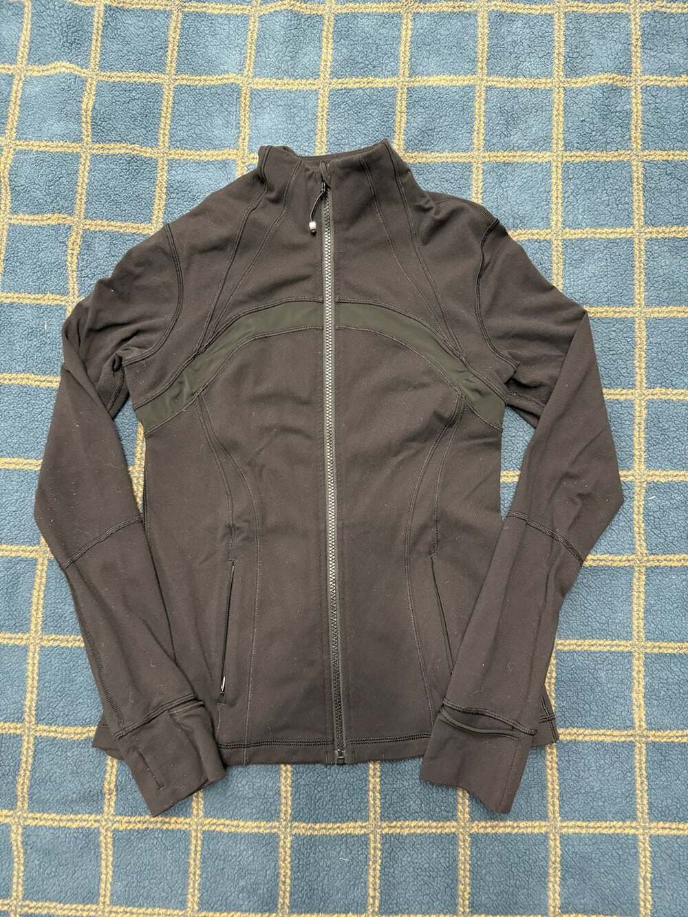 Lululemon Define Jacket Size 8 Black Full Zip Track Jacket Thumbholes